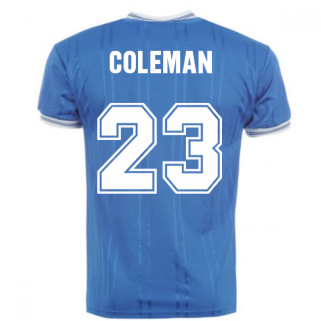 Everton Certified Score Draw Everton 1984 Home Shirt (COLEMAN 23)