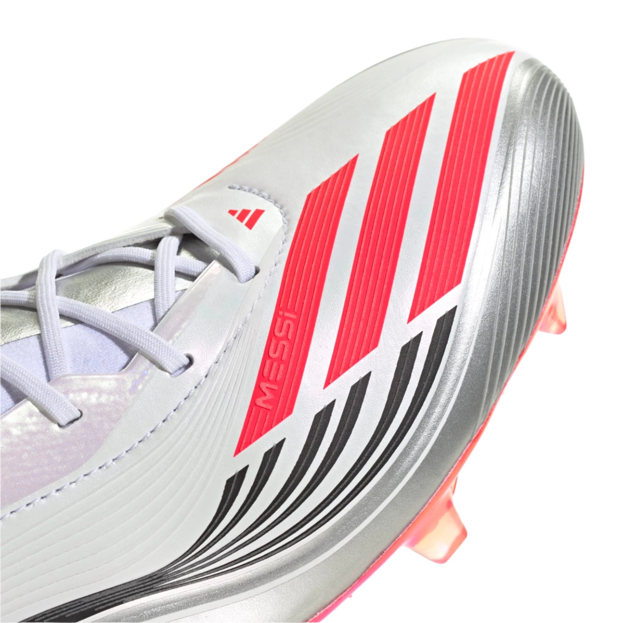 Messi adidas F50 Elite FG Football Boots White Lucid Red Silver Metallic