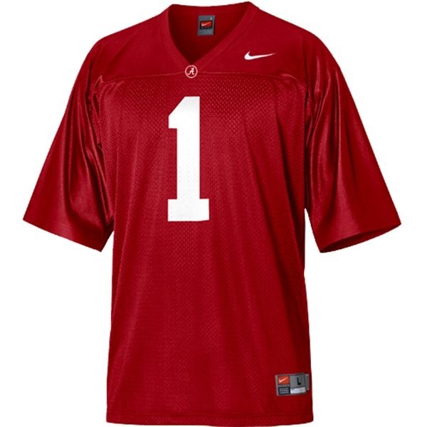 Men Sec Powerhouse #1 Nick Saban Men Red Officially Licensed Jersey
