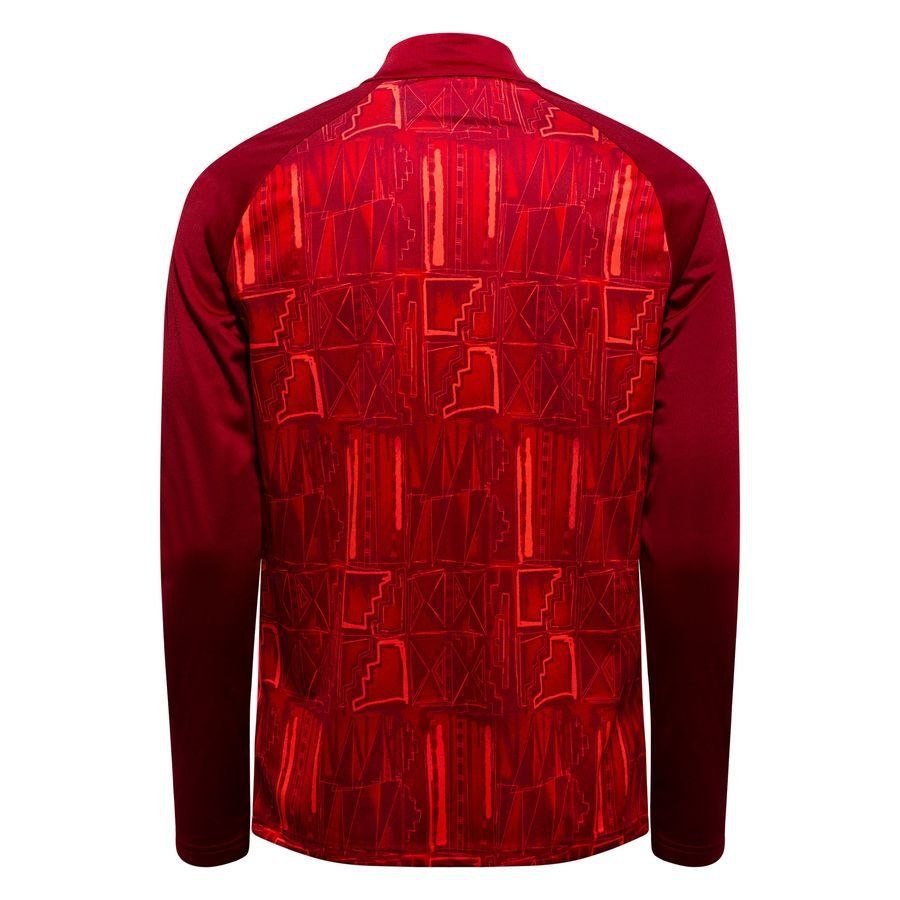Ghana Training Shirt Pre Match 1/4 Zip World Cup 2026 - Dark Crimson/Puma Red Stadium Collection
