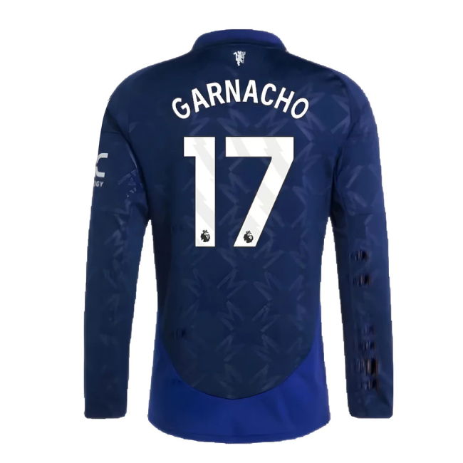 2024-2025 Man Utd Long Sleeve Away Jersey (Garnacho 17)