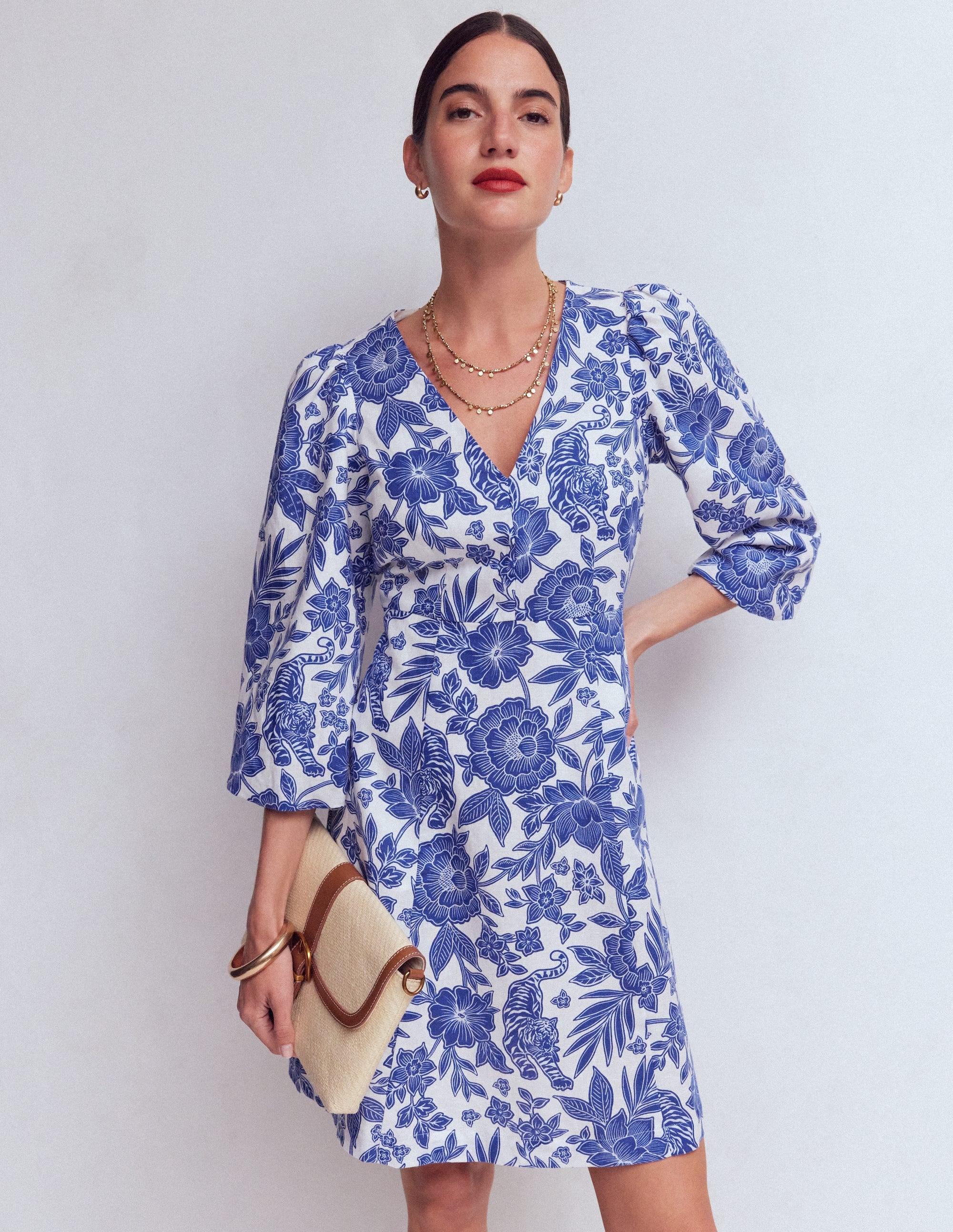 Marla Linen Blend Short Dress