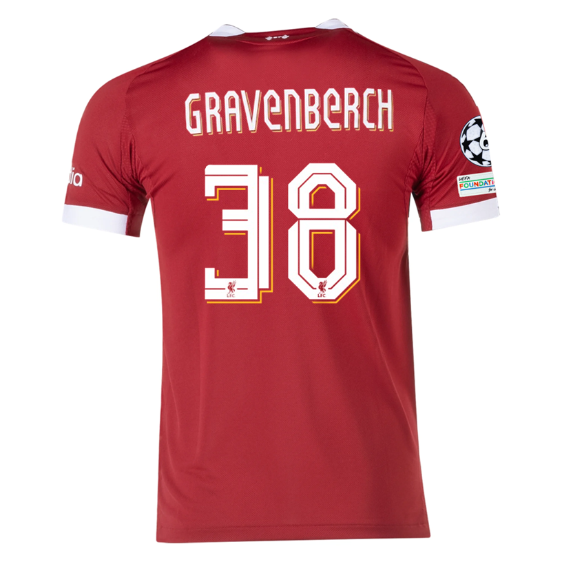Liverpool Patches 2025-2026 UCL Home Jersey – Authentic Shirt