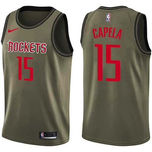 Green Houston Rockets #15 Nike Fan Edition Jersey Game Day Wear