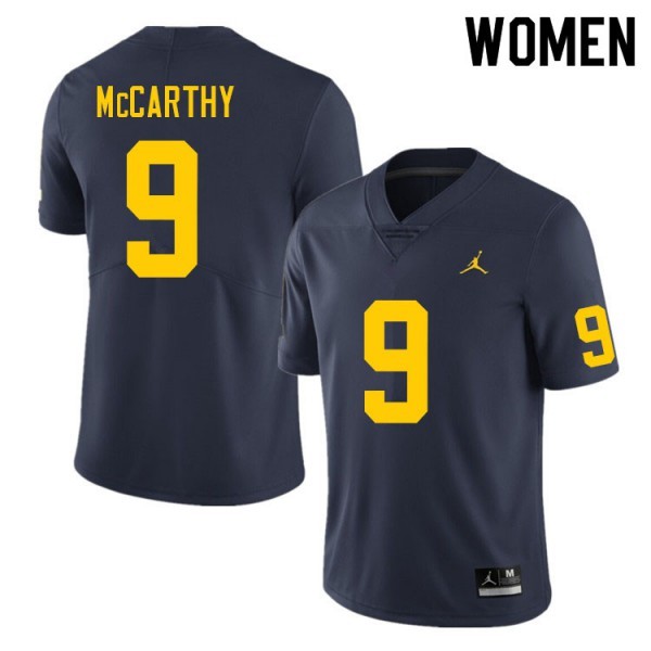 Michigan Wolverines Women Navy #9 Jordan Team Color Elite Series