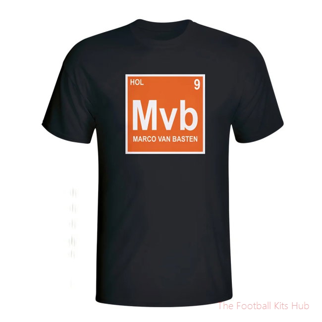 Marco Van Basten Holland Periodic Table T-shirt (black)
