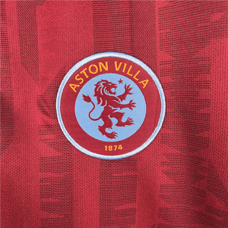 Lightweight Aston Villa 2324 Home Soccer Jersey Red Football Shirt