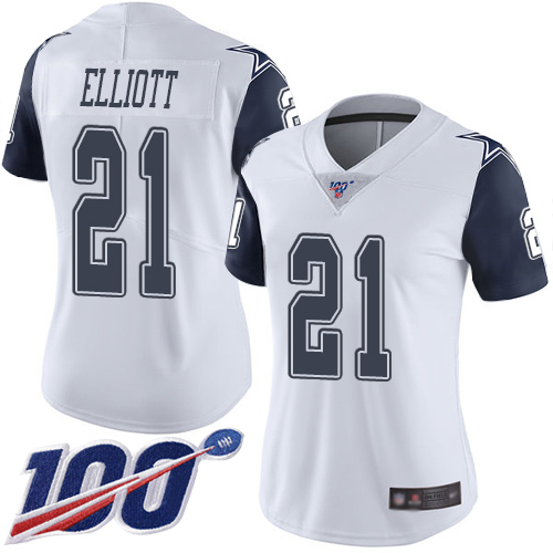 Official NFL s Dallas Cowboys #21 Ezekiel Elliott White Limited Jersey