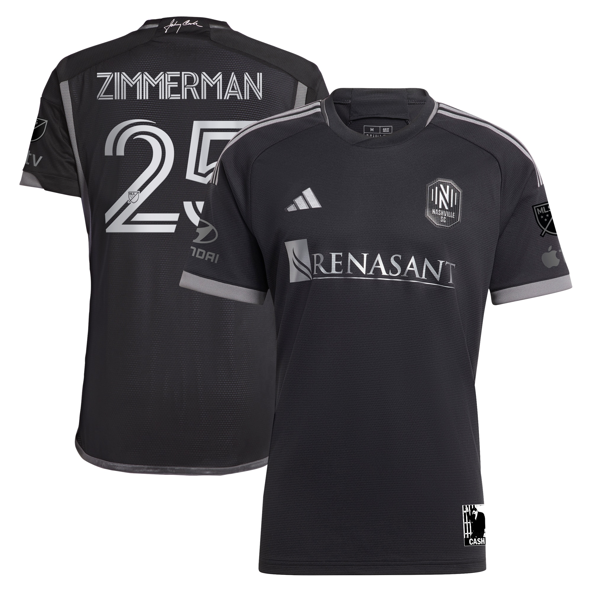 [JED] Walker Zimmerman Nashville SC 2023 Man In Black Kit Authentic Player Jersey - Black