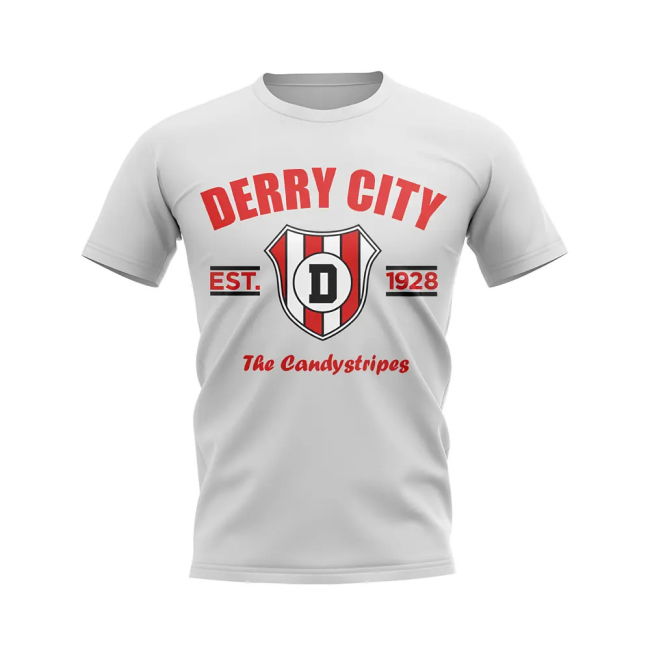 T-Shirt Derry City Established Football Vibrant White Season Collection