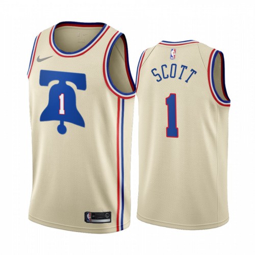 Philadelphia Philadelphia 76ers #1 Mike Scott Cream Womens NBA Swingman 2020-21 Earned Edition Jersey Womens