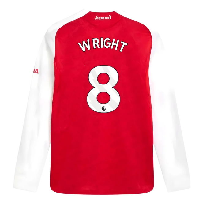 Devoted Arsenal Arsenal Authentic Long Sleeve Home Shirt Wright #8...