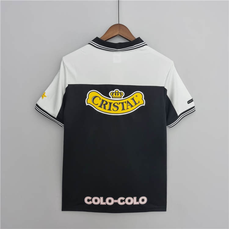 Colo-Colo Retro Soccer Jersey 1999 Black Away Football Shirt -