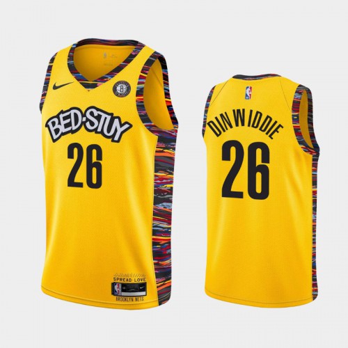 Nets Yellow Brooklyn Nets #26 Nike Jersey - Discounted Premium Quality