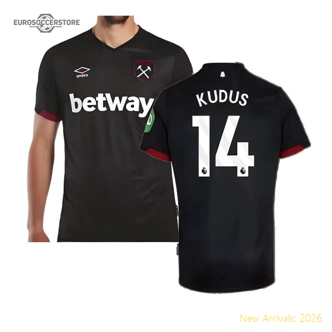 2024-2025 West Ham Away Shirt Kudus 14 English Football Collection