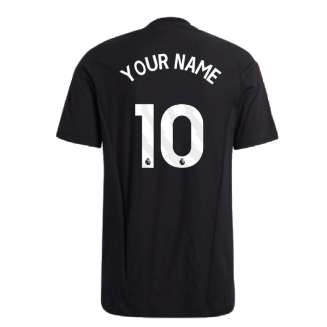 2023-2024 Man Utd Training Tee (Black) (Your Name) Fan Edition