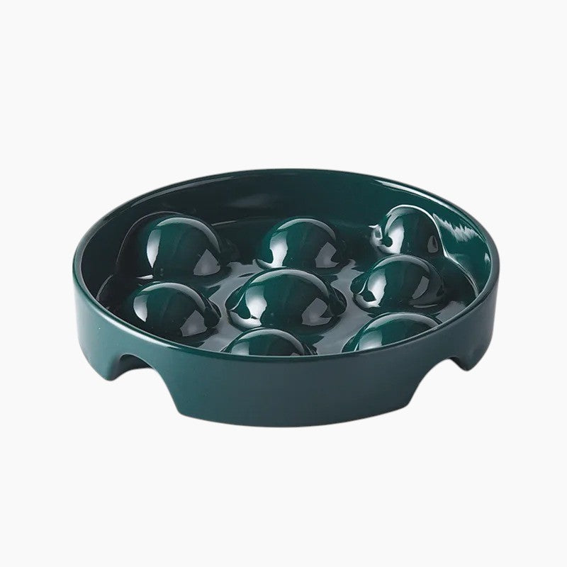 French Bulldog Bowl – Ceramic Anti-choke Food Slow Feeder Paw Protection