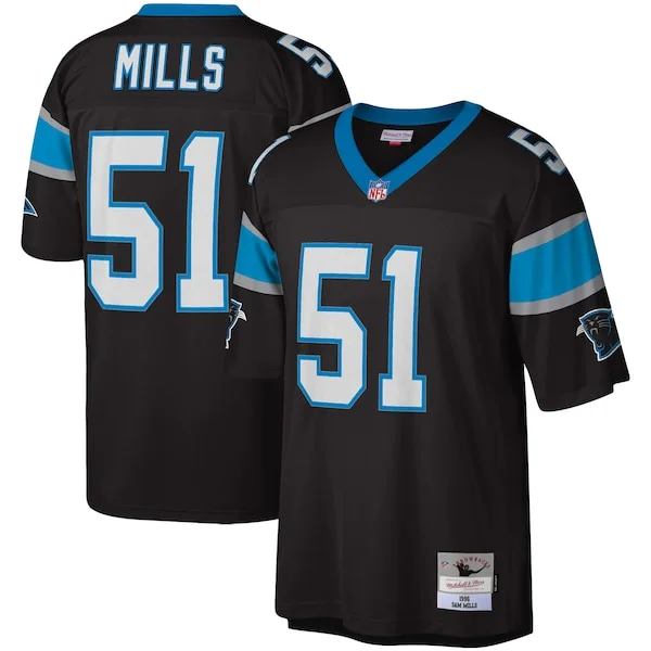 None Sam Mills Replica Jersey - Black | NFL Player Jersey | NFL Footba