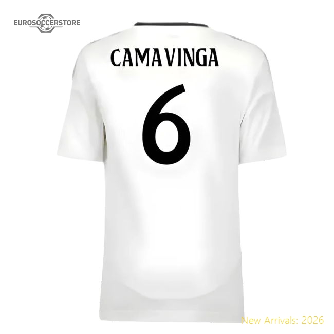 Official 2024-2025 Real Madrid Home Youth Kit (Camavinga 6)