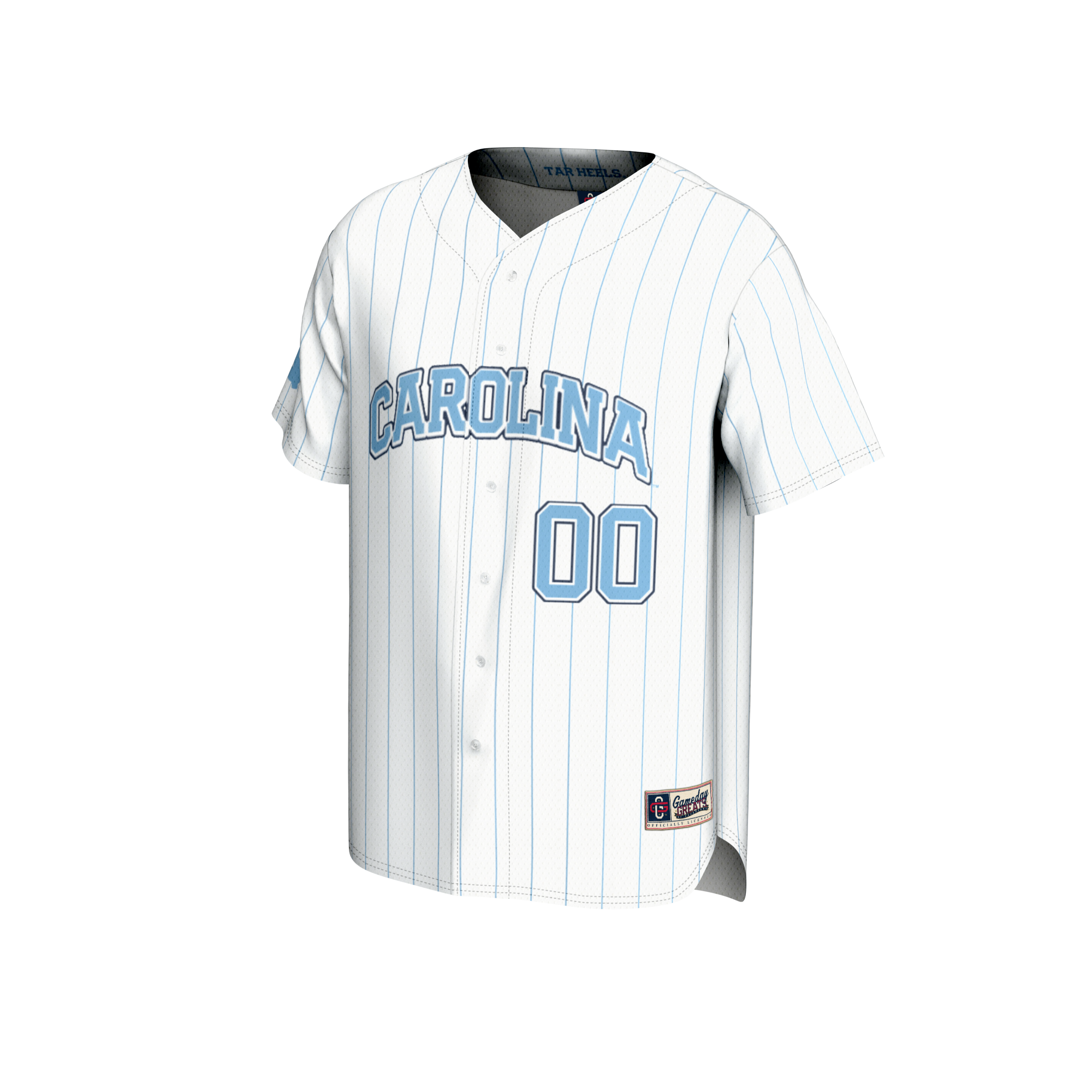 [DDG] North Carolina Tar Heels GameDay Greats NIL Pick-A-Player Lightweight Baseball Jersey - White