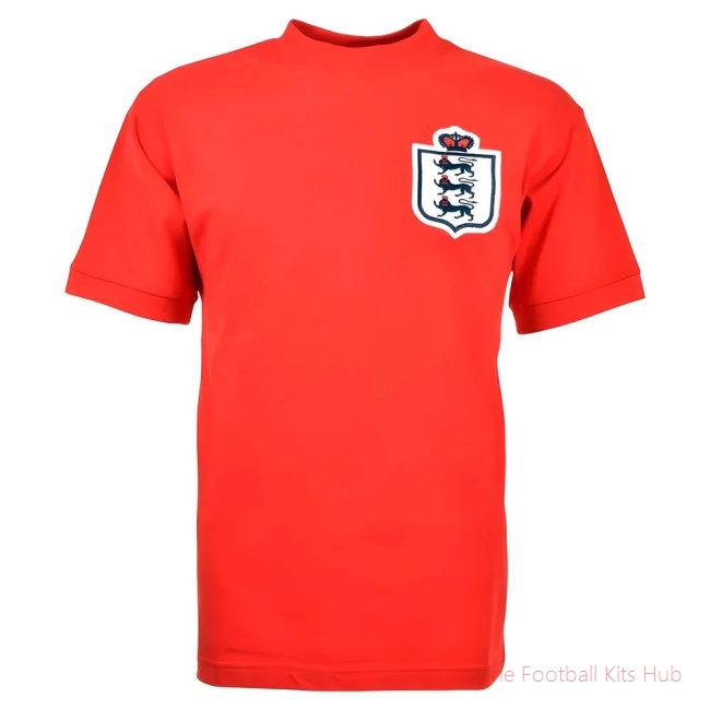 Men England Red Retro Football Shirt UEFA Euro