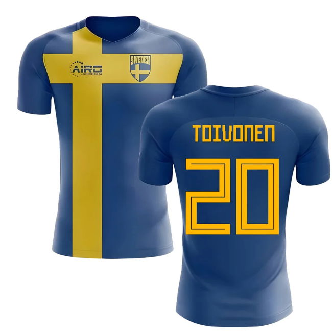 Athletic 2025-2026 Sweden Flag Concept Football Shirt (Toivonen 20)