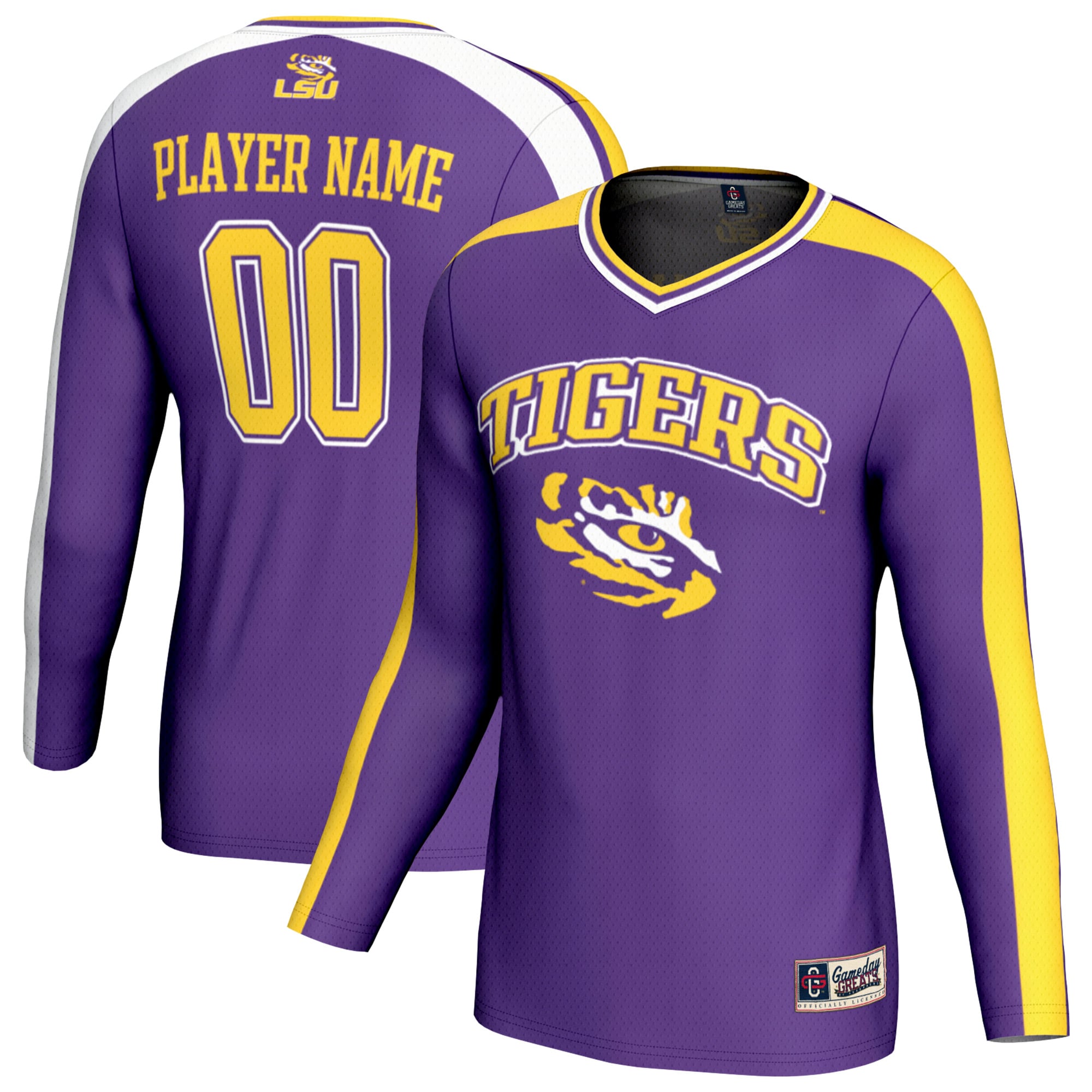 LSU Tigers GameDay Greats Unisex NIL Pick-A-Player Lightweight Collegiate Volleyball Fashion Jersey - Purple