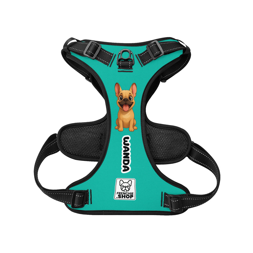 Vet-Approved Bun - Personalized No-pull French Bulldog Dog Harness fo...