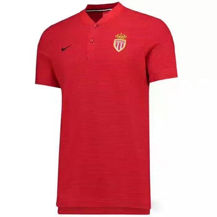 Cheap AS Monaco FC Soccer Jersey Football Shirt 201718 Red Polo Shirt