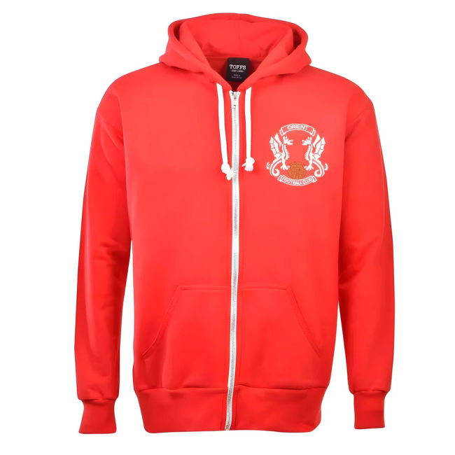 Leyton Orient Football Club Zipped Hoodie - Red | Breathable