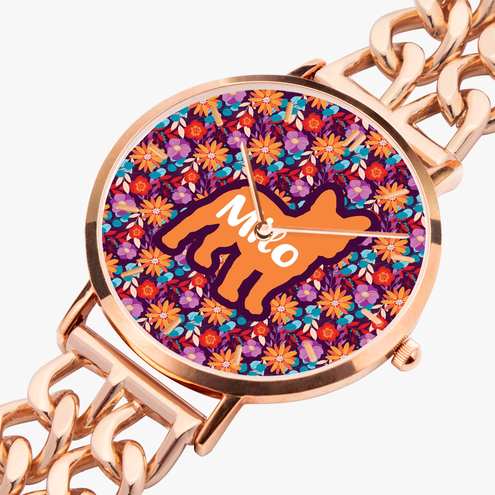 French Bulldog Noodle Personalized Chic Hollow Strap Watch For