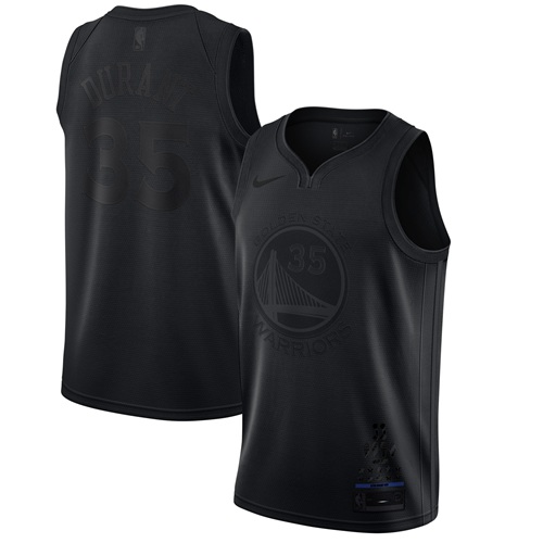 Black Nike Kevin Durant #35 Warriors Jersey - Mesh Fabric NBA Fan Apparel