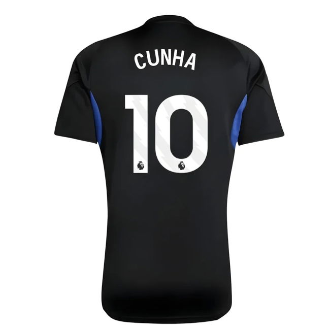 2025-2026 Man Utd EU Training Jersey (Black) - Kids (Cunha 10)