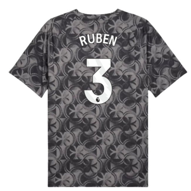 Retro Man City 2025-2026 Man City Warm Up Jersey (Black) (Ruben 3) ...