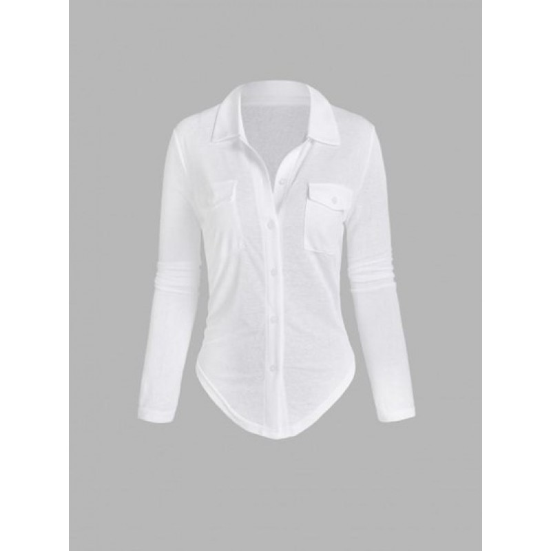 Semi Sheer Pocket Tied Shirt DS3395