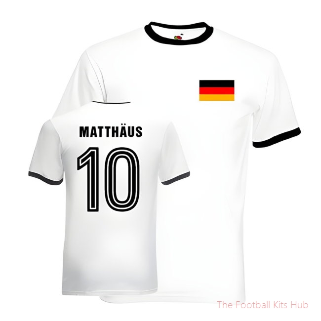 Lothar Matthaus Germany Ringer Tee (white-black)