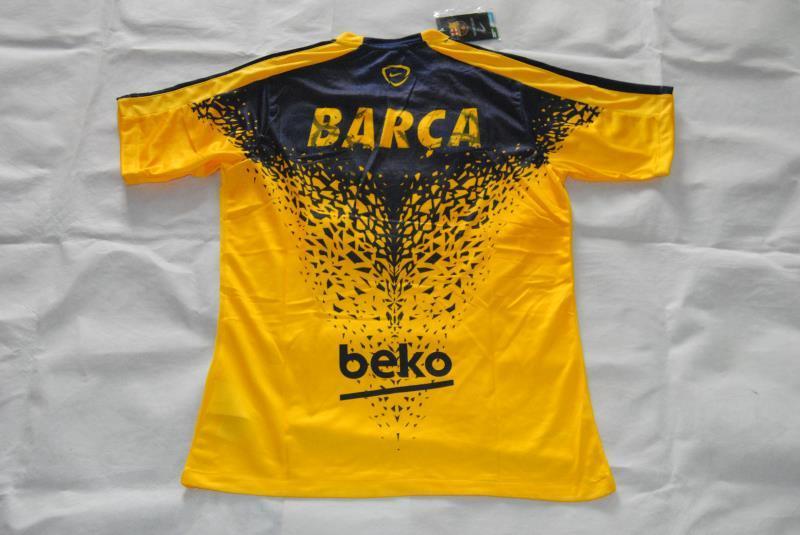 Breathable Barca Barcelona 2015-16 Yellow Training Shirt