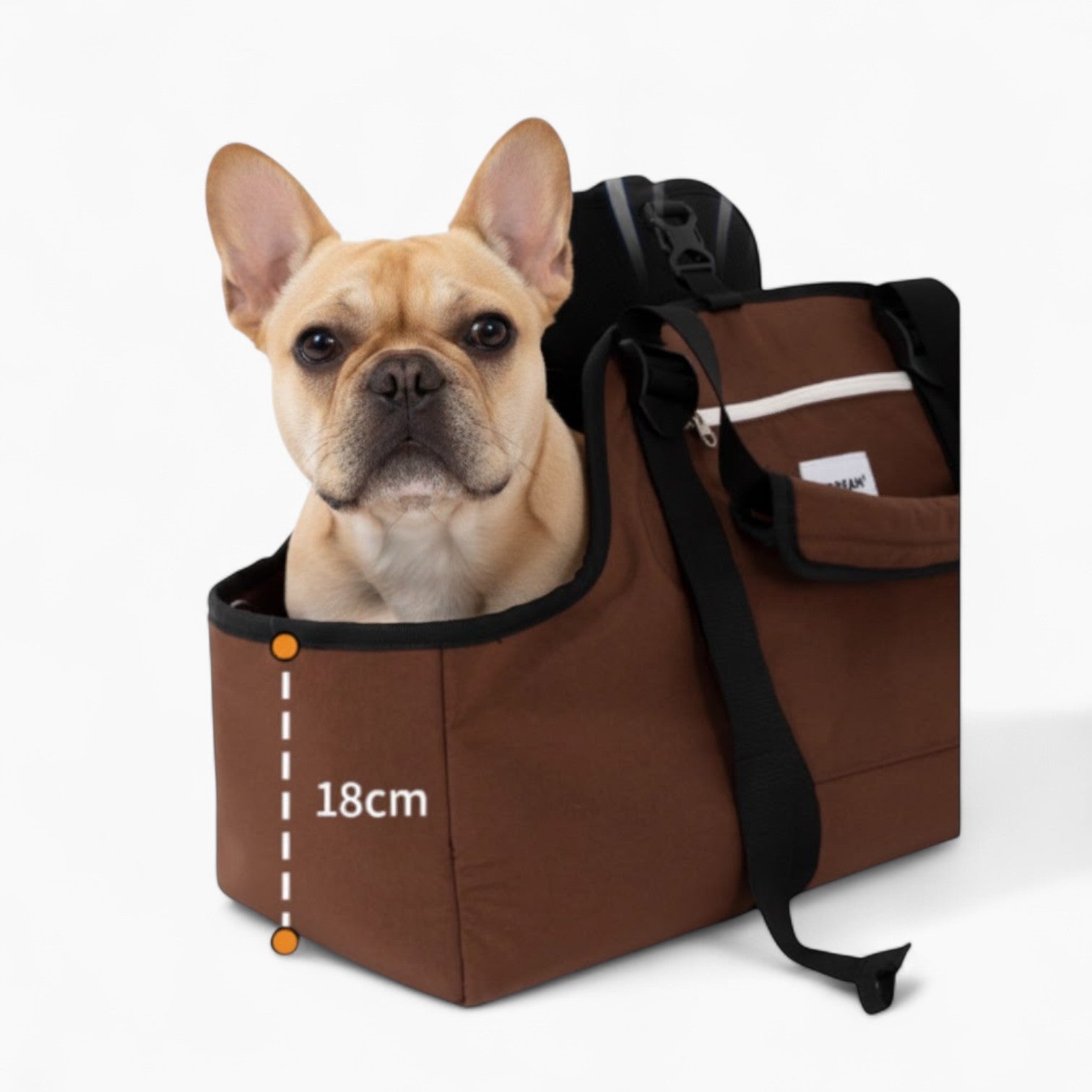 FrenBag Frenchie Shoulder Carrier – Lightweight Oxford Dog Backpack Carrier