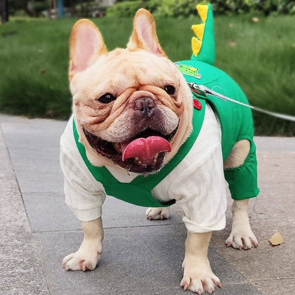 Dinosaur Clothes For French Bulldog Dog Supplies | Non-slip Design