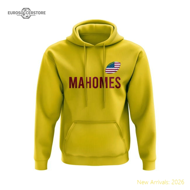 First-class Patrick Mahomes American National Team Name Hoody (yellow)
