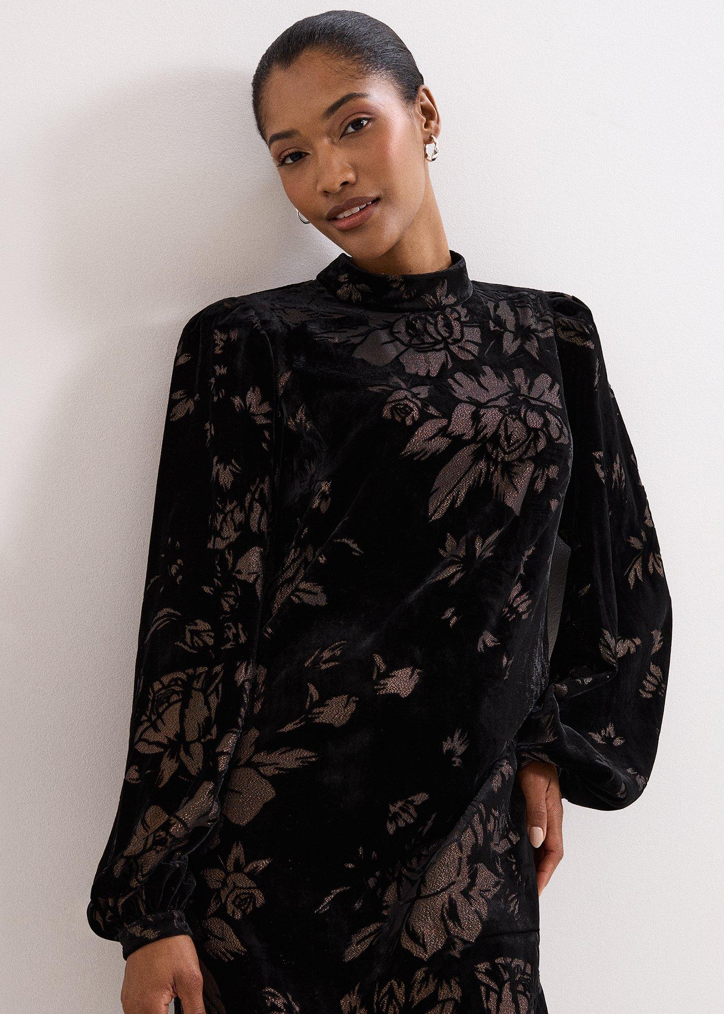 Petite Reanna Foil Shift Dress