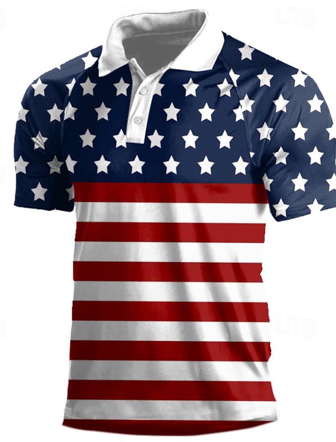 4th of July 2026 250th Men's Veterans Patriotic Polo Shirts Golf Shirt Short Sleeve Polo Shirts Collared Shirts Casual Streetwear Vacation Wear Party Outfits 3D Print Buttons Blue Wine Navy Blue