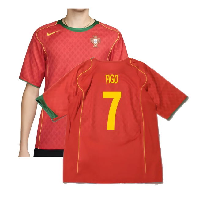 Portugal 2004 Reissue Home Shirt (Figo 7) Premium Holland