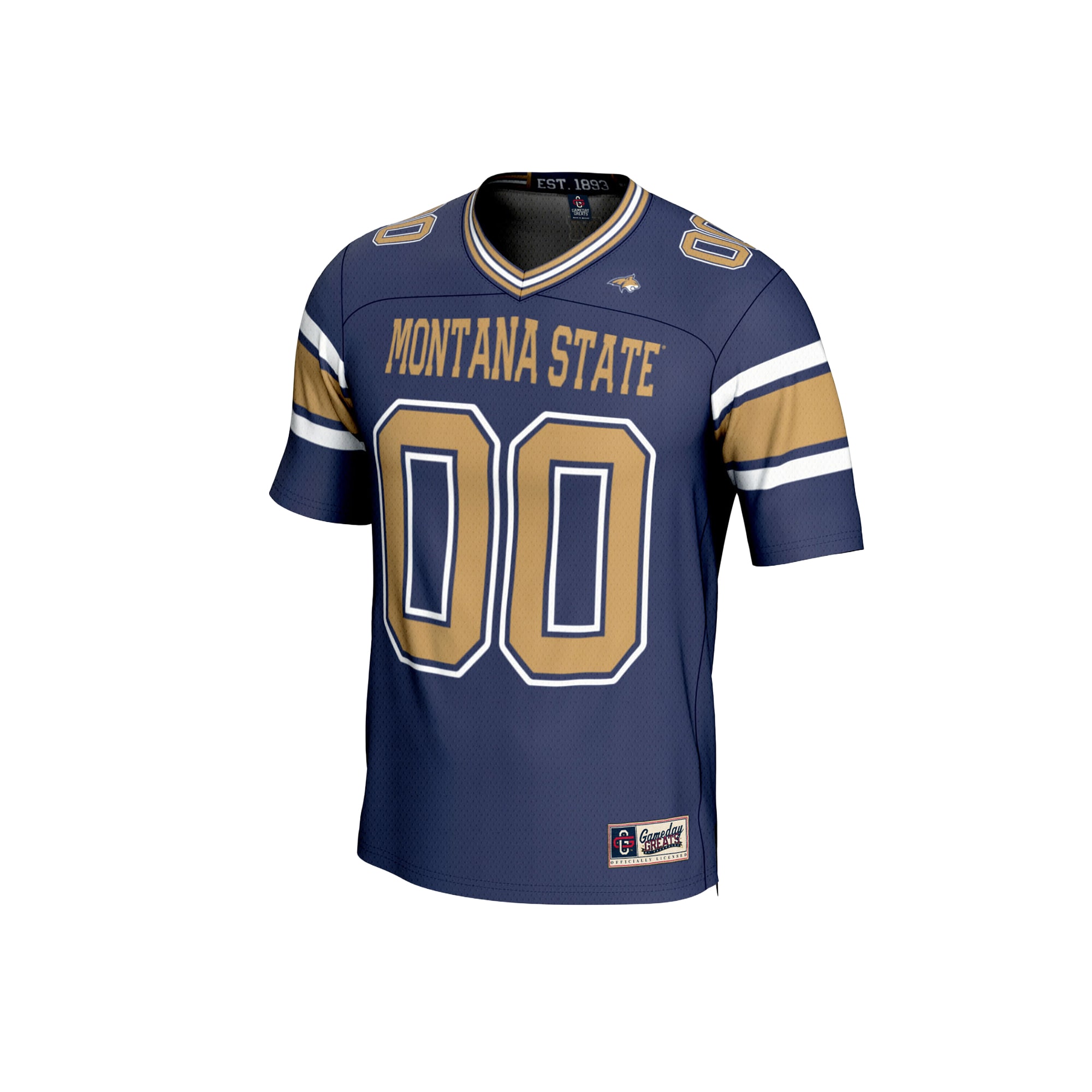 [NJP] Montana State Bobcats GameDay Greats Unisex Lightweight Football Fashion Jersey - Navy