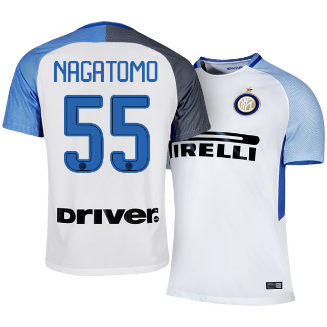 Inter Milan Away 201718 55 Yuto Nagatomo Soccer Jersey Shirt -