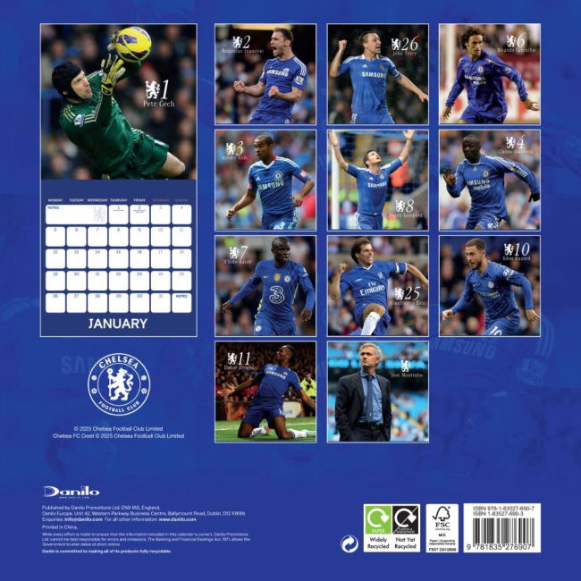 Calendar 2026 2025-2026 Chelsea Club Home Kit