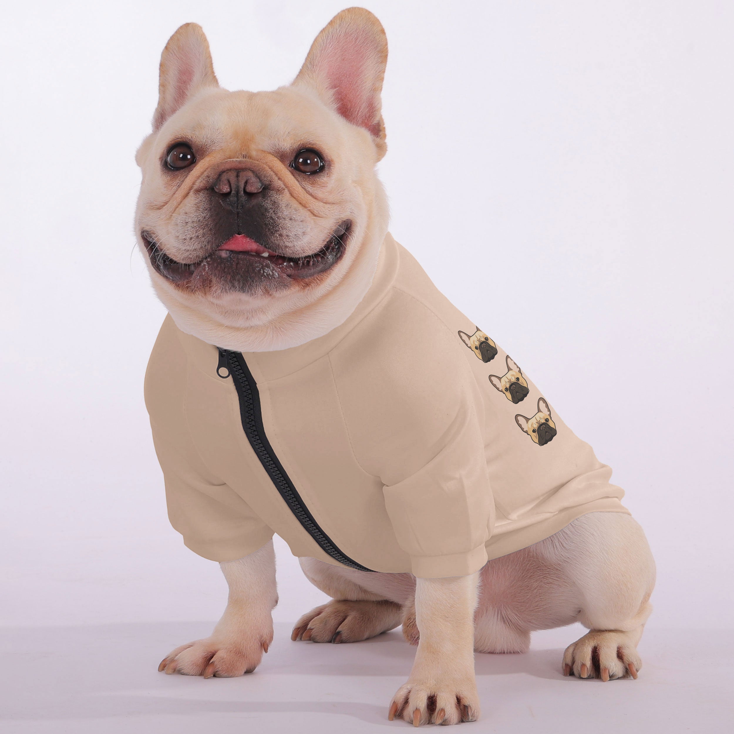 Zip-up Sweatshirt For French Bulldogs Pet Owner Apparel | Comfy Fit