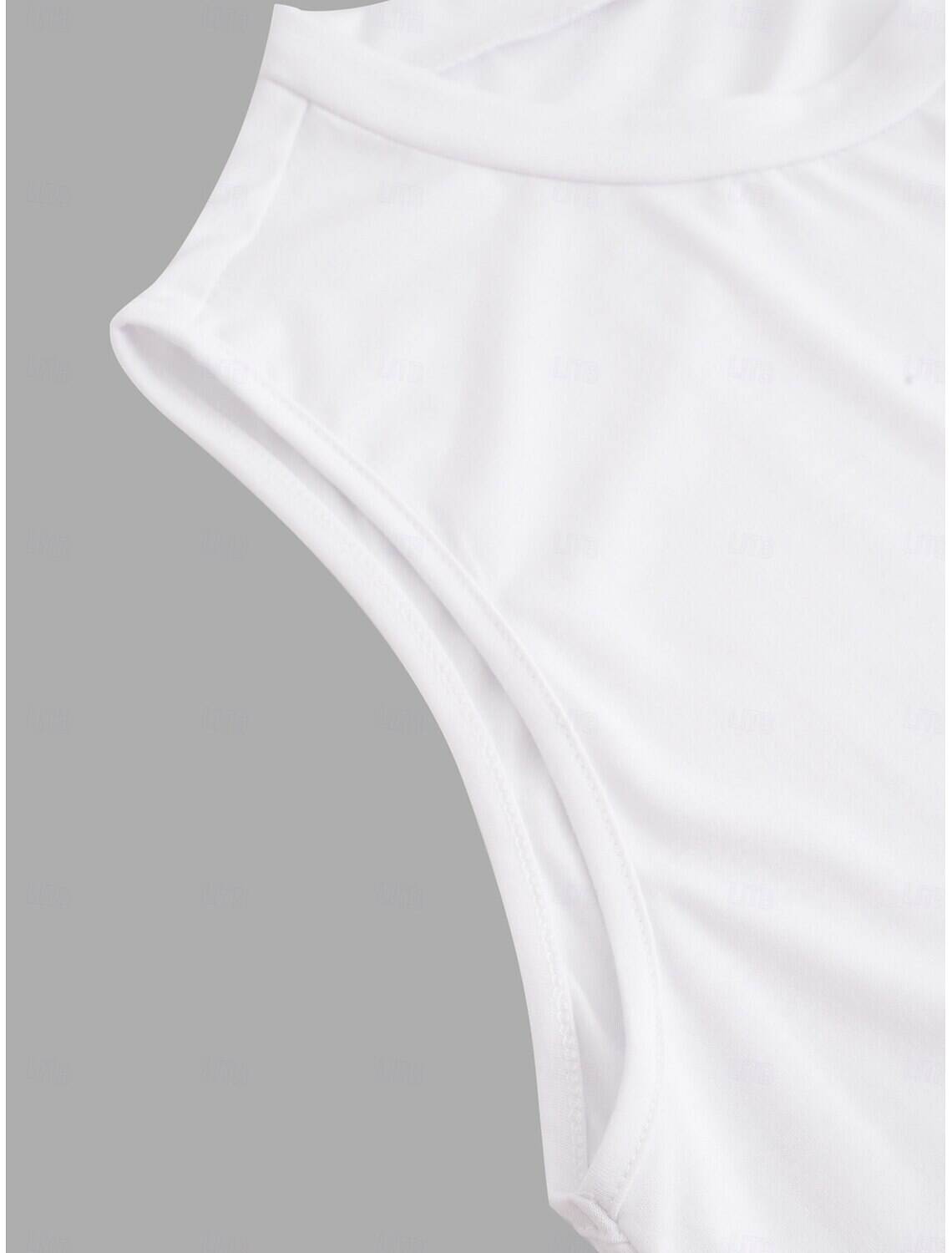 Women's Blouse Sleeveless Round Neck Asymmetrical Layered Elegant Draped Summer Spring Casual Workwear Regular Fit Versatile Top Clothing Apparel