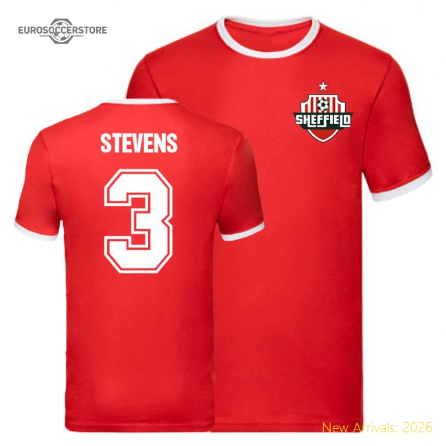Elite Enda Stevens Sheffield United Ringer Tee (red) - Fantastic Value
