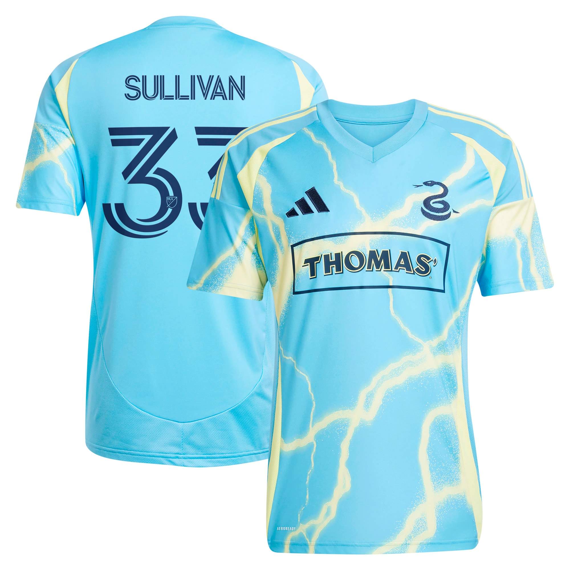 [LK] Women's Quinn Sullivan Philadelphia Union 2025 The Voltage Kit Replica Player Jersey - Blue
